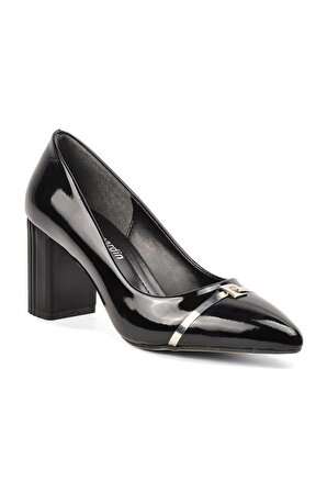 Pierre Cardin Pc-51203 Siyah Rugan Kadın Topuklu Ayakkabı