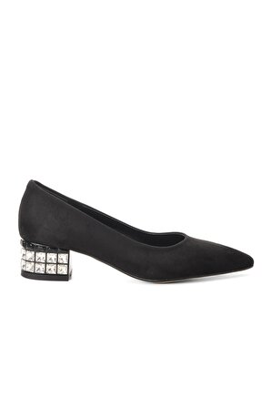Pierre Cardin Pc-51198 Siyah Süet Kadın Topuklu Ayakkabı