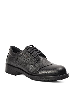 Fosco 7520 Siyah Hakiki Deri Erkek Günlük Ayakkabı