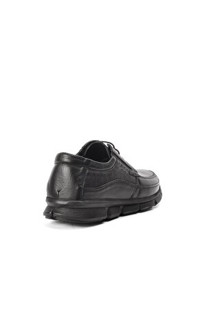 Tardelli 4372 Siyah Hakiki Deri Büyük Numara Erkek Günlük Ayakkabı
