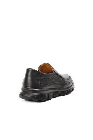 Tardelli 500 Siyah Hakiki Deri Erkek Günlük Ayakkabı