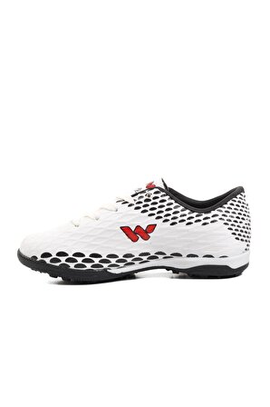 Walkway Victor-F Beyaz Bağcıklı Çocuk Halı Saha Ayakkabısı