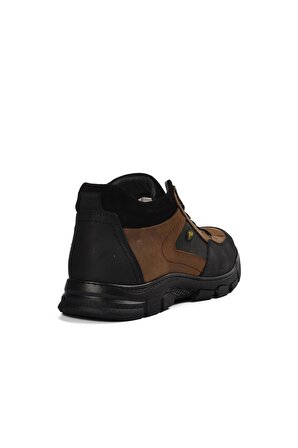 Tardelli 4395 Kum-Siyah Hakiki Deri Büyük Numara Erkek Günlük Ayakkabı