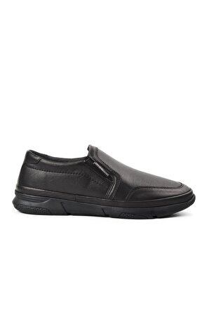 Forex 3040 Siyah İçi Dışı Hakiki Deri Erkek Günlük Ayakkabı