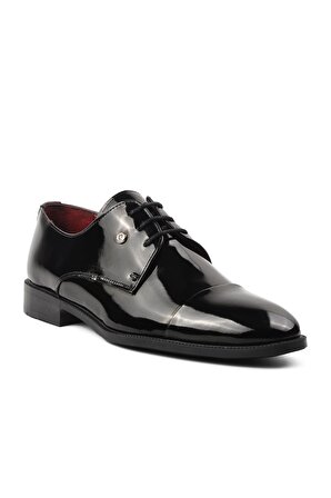 Pierre Cardin 7028-1 Siyah Rugan Hakiki Deri Erkek Klasik Ayakkabı