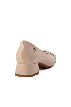 Pierre Cardin PC-52280 Krem Kadın Topuklu Ayakkabı