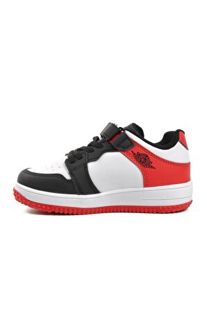 Cool Haykat Kısa-P Siyah-Kırmızı Cırtlı Çocuk Sneaker