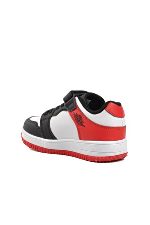 Cool Haykat Kısa-P Siyah-Kırmızı Cırtlı Çocuk Sneaker