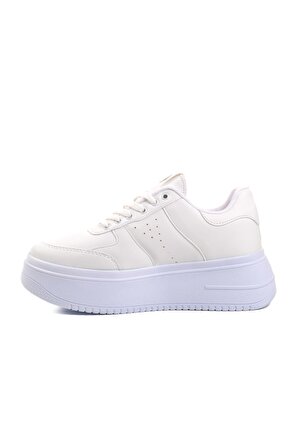 Dunlop DNP-2109 Beyaz Kalın Taban Kadın Sneaker