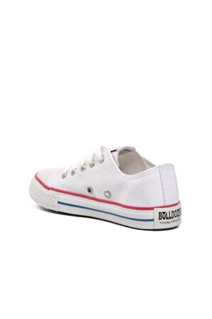 Bulldozer 231902-F Beyaz Çocuk Kanvas Sneaker