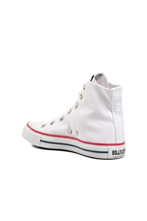 Bulldozer 211402 Beyaz Erkek Kanvas Hi Sneaker