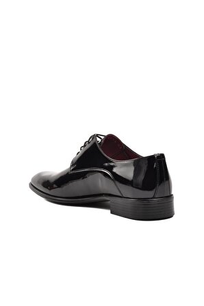 Pierre Loti 9404 Siyah Rugan Hakiki Deri Erkek Klasik Ayakkabı