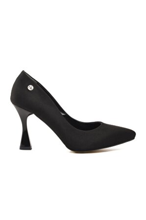 Pierre Cardin PC-52281 Siyah Süet Kadın Topuklu Ayakkabı