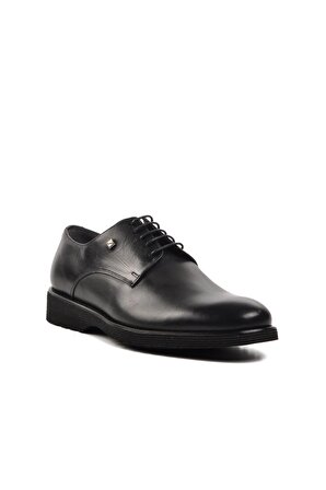 Fosco 2798 Siyah Hakiki Deri Erkek Klasik Ayakkabı