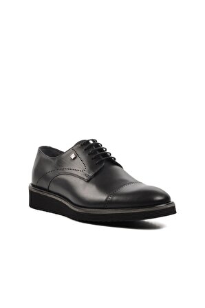 Fosco 2928 Siyah Hakiki Deri Erkek Klasik Ayakkabı