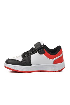 Walkway Sloga-P Siyah-Beyaz-Kırmızı Çocuk Spor Ayakkabı