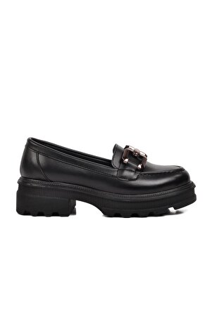 Ayakmod 572335 Siyah Kadın Loafer Ayakkabı