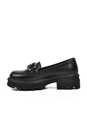 Ayakmod 572335 Siyah Kadın Loafer Ayakkabı
