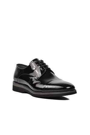 Fosco 3103 Siyah Rugan Hakiki Deri Erkek Günlük Ayakkabı