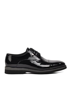 Fosco 3103 Siyah Rugan Hakiki Deri Erkek Günlük Ayakkabı