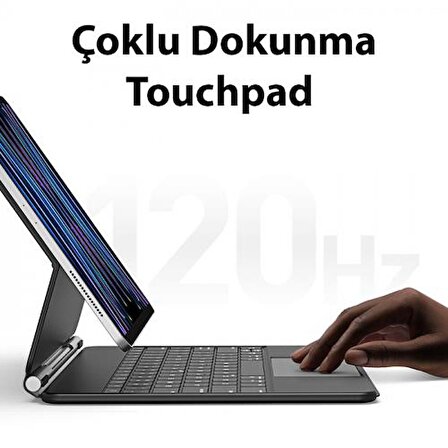 Coofbe iPad Pro 11 Magic Keyboard Kılıf Bluetooth Klavye iPad Pro 11 Kılıf Klavye Manyetik Kapak