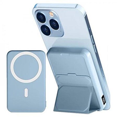 Coofbe Iphone 12 13 14 Pro Max 10000 mAh Hızlı Şarj Powerbank Mavi 