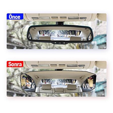 Coofbe Dışbükey Geniş Açılı Araç Dikiz Aynası Kör Nokta Azaltıcı Ultra Şeffaf Ayna Geniş Açılı Dikiz Aynası