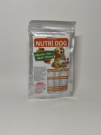 Köpekler İçin Multi Vitamin Komplex 100 GR Köpek Bağışıklık Güçlendirici Nutridog