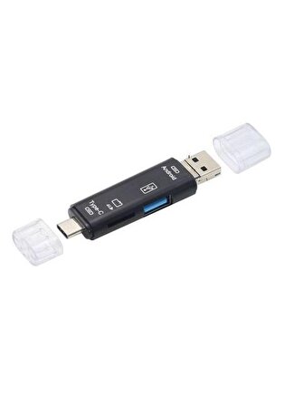  Micro USB -Type c - Usb Telefon Adaptörü Micro SD/SD Kart/USB Okuyucu Dönüştürücü