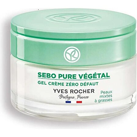 Yves Rocher Karma Ve Yağlı Ciltler Için Sebo Pure Vegetal Jel Krem - Çinko & Salisilik Asit-50 Ml-39979