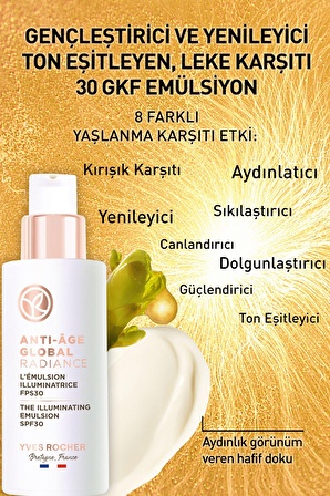 Yves Rocher Leke Ve Yaşlanma Karşıtı Bitkisel Kök Hücre Bakımı Anti-age Global Radiance- Vitamin E - 30 Spf Krem 41919