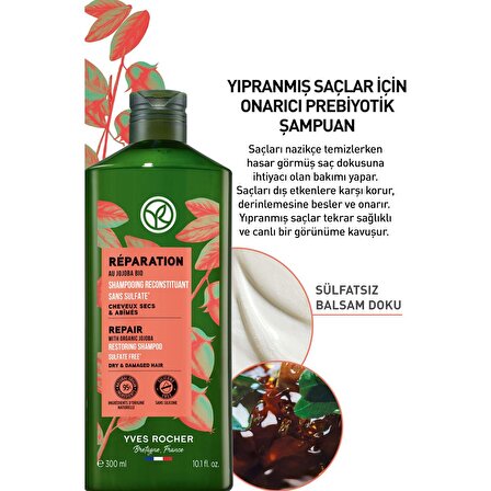 Yves Rocher Yıpranmış Saçlar İçin (Reparation) Onarıcı Prebiyotik Şampuan - Sülfatsız & Tuzsuz & Vegan-300 ml 45491