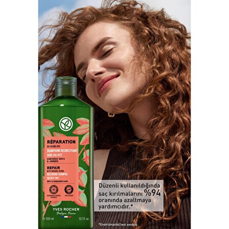 Yves Rocher Yıpranmış Saçlar İçin (Reparation) Onarıcı Prebiyotik Şampuan - Sülfatsız & Tuzsuz & Vegan-300 ml 45491