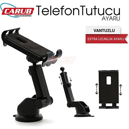 Carub Telefon Tutucu Ekstra Uzunluk Ayarlı Kızaklı BR5901004 Ipad Tutucu