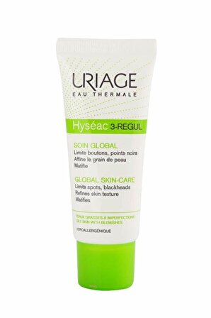 Uriage Hyseac 3-Regul Soin Global Yağlı Ciltler İçin Su Bazlı Yağsız Nemlendirici Yüz Bakım Kremi 40 ml
