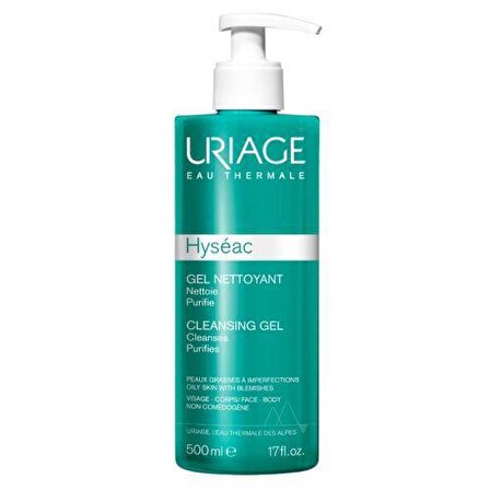 Uriage Hyseac Karma ve Yağlı Cilt için Temizleyici Yüz Temizleme Jeli 500 ml 