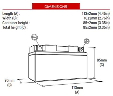 BS BATTERY BTX4L-BS+ / BTZ5S-BS MOTOSİKLET AKÜ