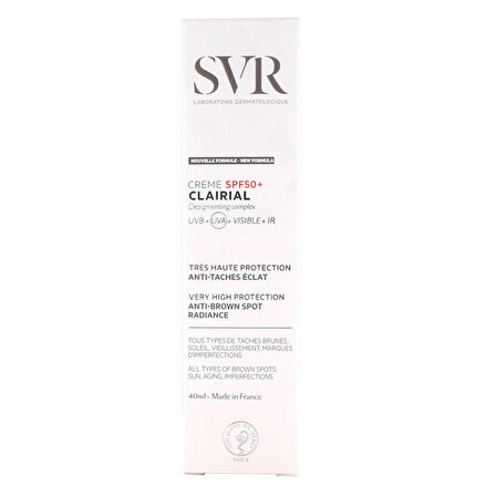 SVR Clairial Spf50+ Anti-Brown Spot Radiance Spf50+ Creme 40 ml