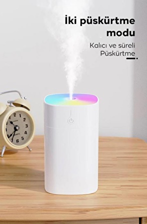 Coofbe RGB Işıklı 2Modlu 400ml Hava Nemlendirici Hava Temizleyici Araç Hava Nemlendirici Hava Makinası