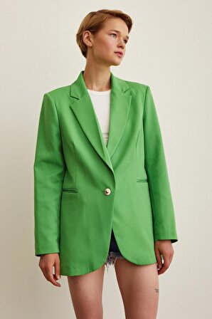 Astarlı Blazer Ceket Yeşil