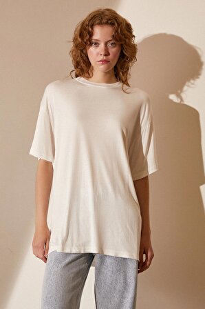 Oversize Basic T-shirt Beyaz