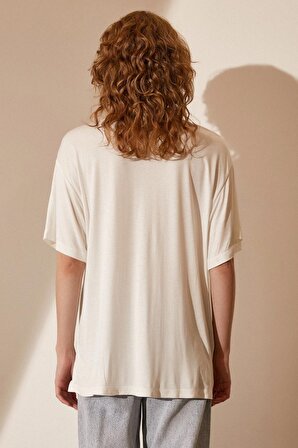 Oversize Basic T-shirt Beyaz