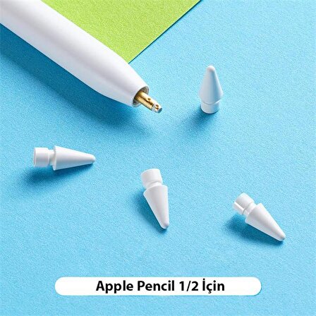 Coofbe Apple Uyumlu Pencil İçin 2 Adet Yedek Uç Apple Pencil 1 Yedek Uç Apple Pencil 2 Yedek Uç 2 Adet