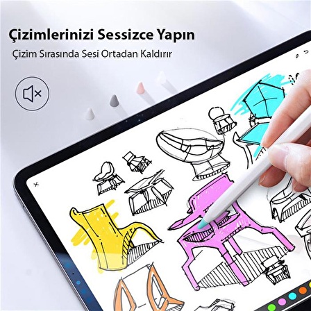 Coofbe Slikon 5 Renk 10 Adet Apple Uyumlu Pencil 1 Kalem Ucu Apple Pencil 2 Kalem Ucu Pürüzsüz Yapı 