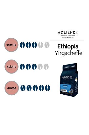 Moliendo Ethiopia Yirgacheffe Yöresel Kahve ( Çekirdek Kahve ) 1000 G.