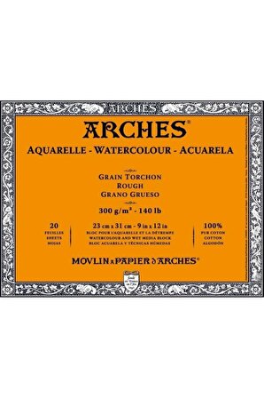 Arches Watercolor 300gr 23x31cm 20yp Rough Suluboya Blok / A1795085