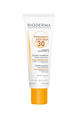 Bioderma Photoderm Akn Mat 30 Faktör Matlaştırıcı Karma-Yağlı Ciltler İçin Renksiz Yüz Güneş Koruyucu Krem 40 ml