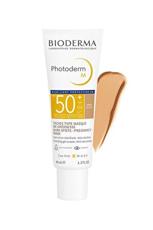 Bioderma Photoderm Golden M 50+ Faktör Leke Karşıtı Koyu Lekeye Eğilimli Ciltler İçin Renkli Yüz Güneş Koruyucu Jel Krem 40 ml