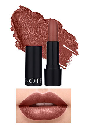 Deep Impact Lipstick Kremsi Dokulu Yarı Parlak Ruj 05 Leather Mood - Kahverengi