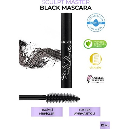 NOTE SCULPT MASTER MASKARA EXTRA BLACK VOLUME DEFI